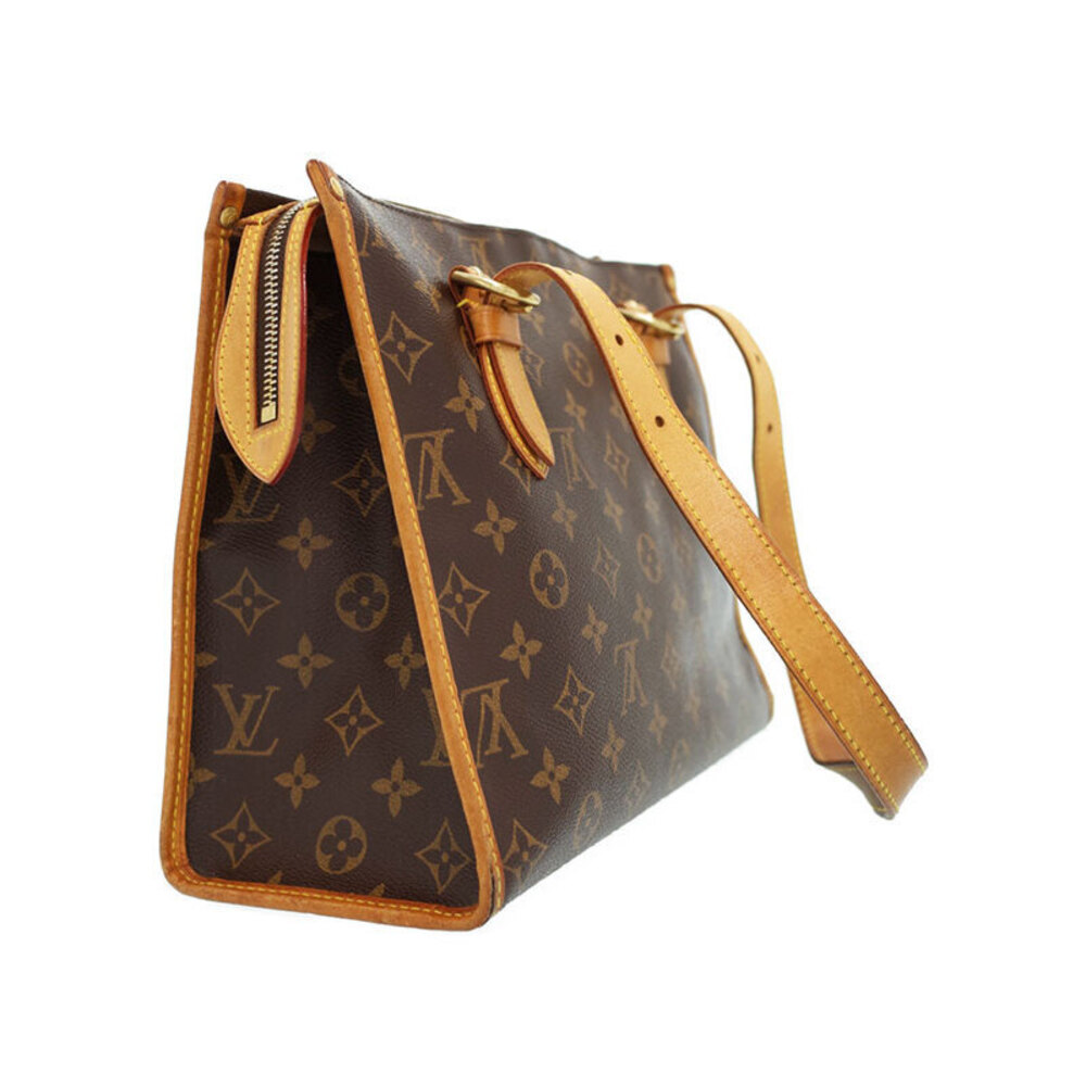 Louis Vuitton Bag Monogram Shoulder Brown Leather Popincourt